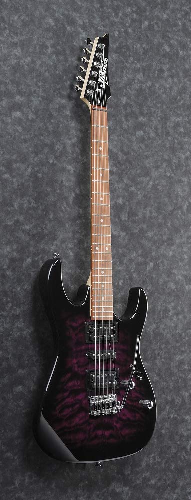 Ibanez GRX 6 String Solid-Body Electric Guitar, Right, Transparent Violet Sunburst, Full (GRX70QATVT)